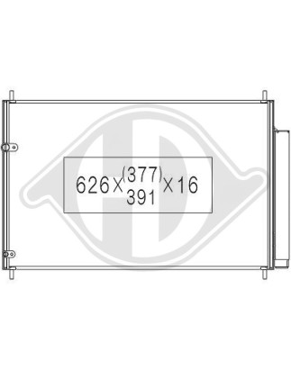 Condensatore Climatizzatore Toyota Auris 07-10 (Cod. D-DCC1816)