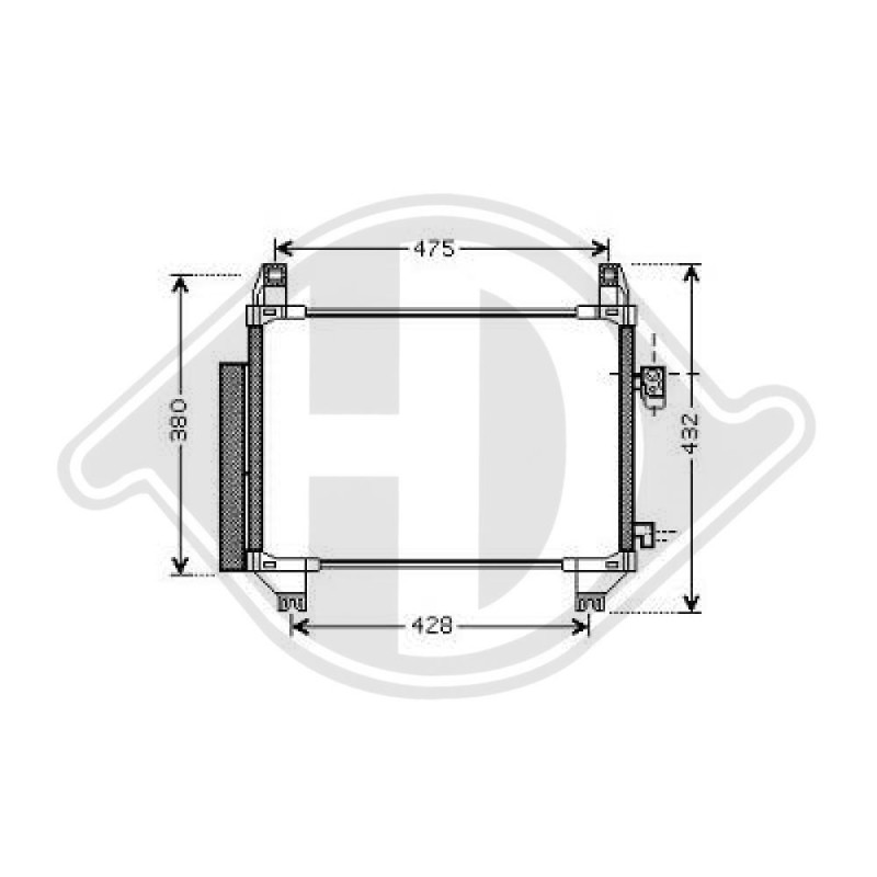 Condensatore Climatizzatore Toyota Yaris 06-08 (Cod. D-DCC1818)