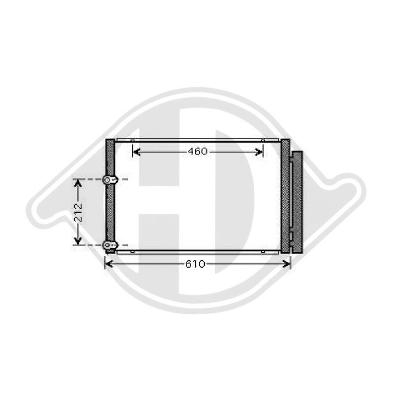 Condensatore Climatizzatore Toyota Prius 04-09 (Cod. D-DCC1825)