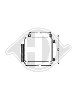 Condensatore Climatizzatore Toyota IQ 09- (Cod. D-DCC1838)