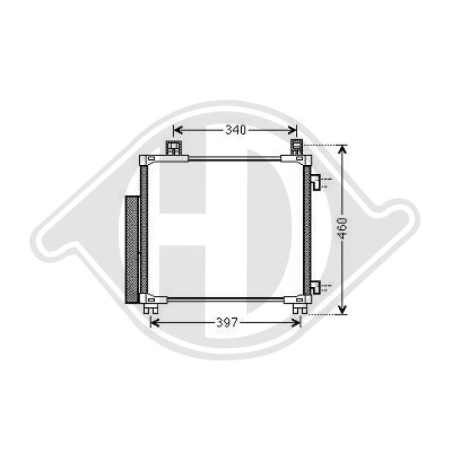 Condensatore Climatizzatore Toyota IQ 09- (Cod. D-DCC1838)