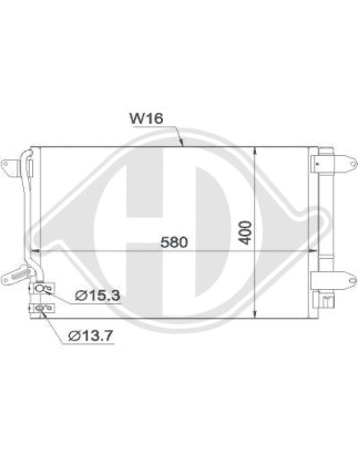 Condensatore Climatizzatore Volkswagen Beetle 11- (Cod. D-DCC1865)