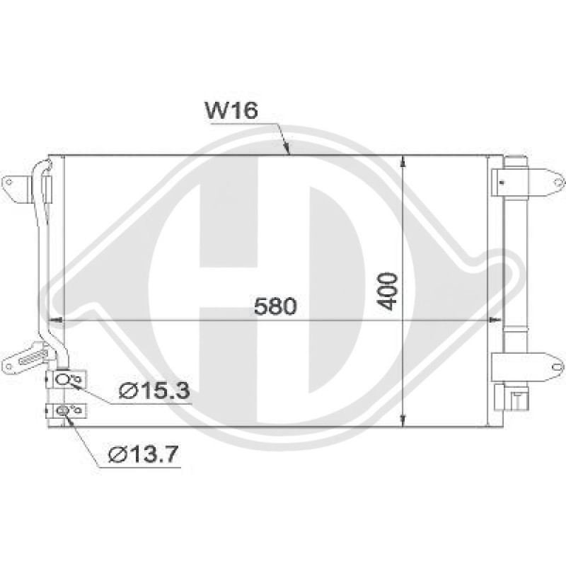 Condensatore Climatizzatore Volkswagen Beetle 11- (Cod. D-DCC1865)