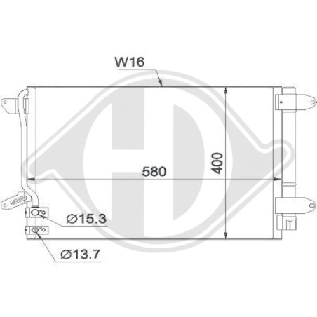 Condensatore Climatizzatore Volkswagen Beetle 11- (Cod. D-DCC1865)