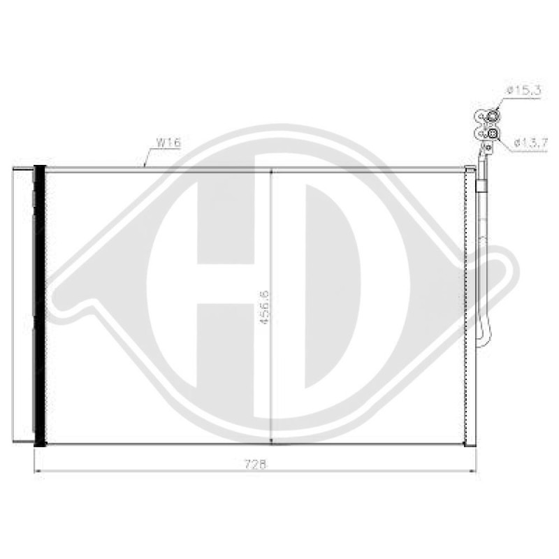 Condensatore Climatizzatore Volkswagen Touareg 10-14 (Cod. D-DCC1866)