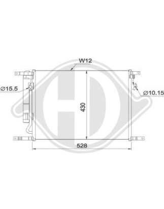 Condensatore Climatizzatore Chevrolet/Daewoo Aveo Fliessheck 08-11 (Cod. D-DCC1885)