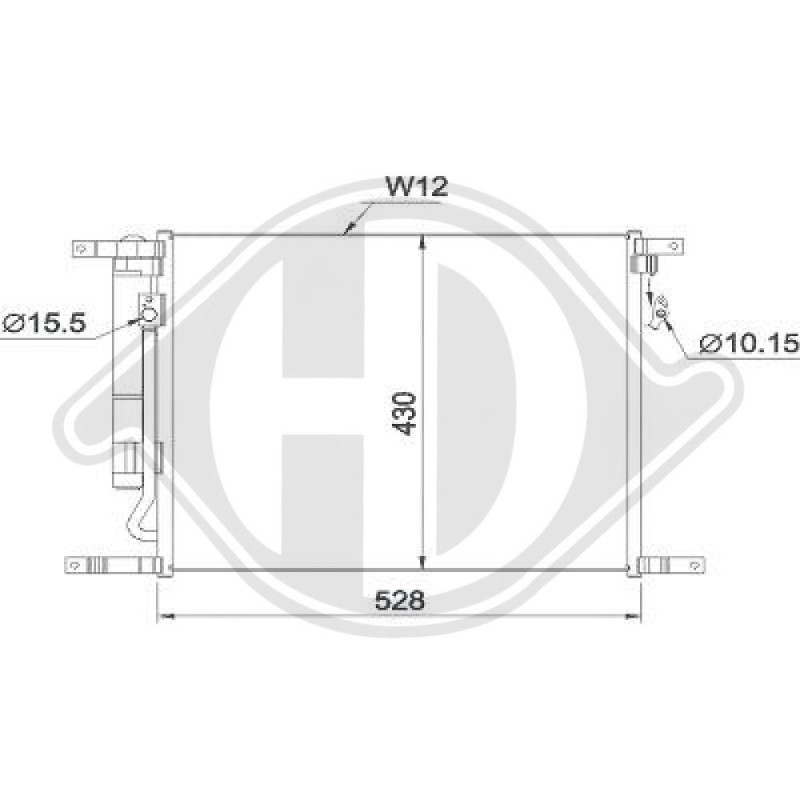 Condensatore Climatizzatore Chevrolet/Daewoo Aveo Fliessheck 08-11 (Cod. D-DCC1885)
