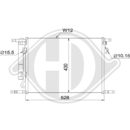 Condensatore Climatizzatore Chevrolet/Daewoo Aveo Fliessheck 08-11 (Cod. D-DCC1885)