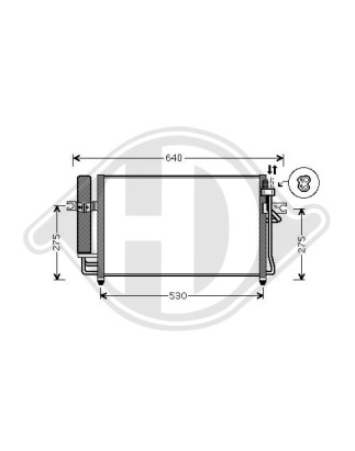 Condensatore Climatizzatore Hyundai Getz 02-05 (Cod. D-DCC1891)