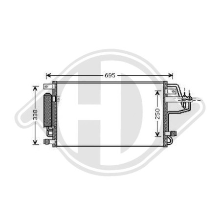 Condensatore Climatizzatore Hyundai Tucson 04-10 (Cod. D-DCC1895)