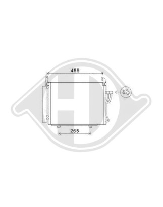 Condensatore Climatizzatore Hyundai I 10 08-11 (Cod. D-DCC1909)