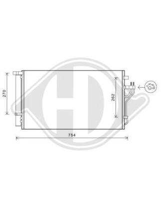 Condensatore Climatizzatore Hyundai IX 35 10-13 + 13- (Cod. D-DCC1914)