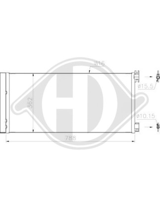 Condensatore Climatizzatore Renault Traffic III 14-19 (Cod. D-DCC1955)