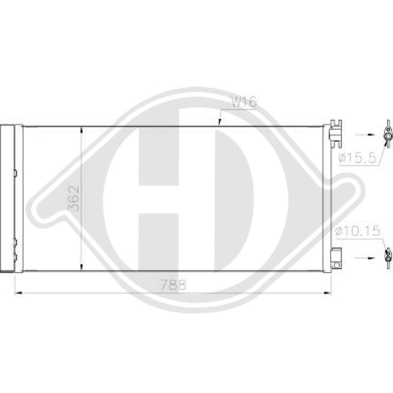 Condensatore Climatizzatore Renault Traffic III 14-19 (Cod. D-DCC1955)