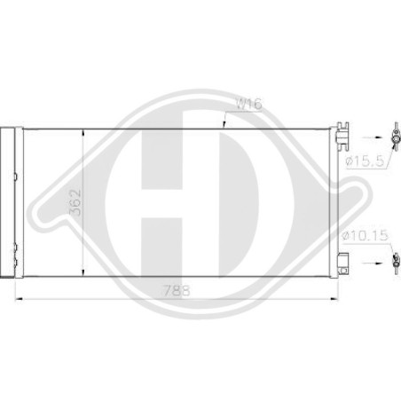 Condensatore Climatizzatore Renault Traffic III 14-19 (Cod. D-DCC1955)