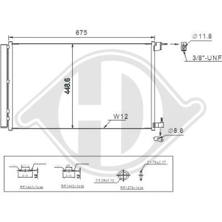 Condensatore Climatizzatore Mercedes classe C Berl./Station wagon W205 1.14-7.18 (Cod. D-DCC1963)