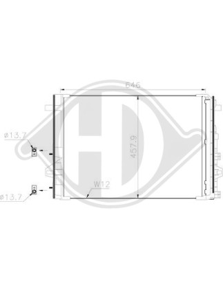 Condensatore Climatizzatore Mercedes classe A W176 12-15 (Cod. D-DCC1975)