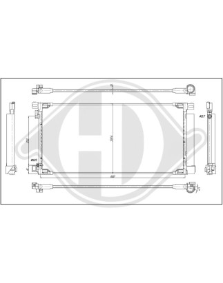 Condensatore Climatizzatore Toyota Auris 15-19 (Cod. D-DCC2058)