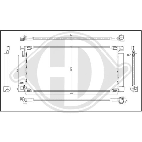 Condensatore Climatizzatore Toyota Auris 15-19 (Cod. D-DCC2058)