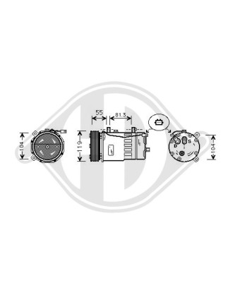 Compressore Climatizzatore Audi A3 96-00 (Cod. D-DCK1026)
