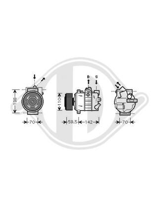 Compressore Climatizzatore Audi A1 10-15 (Cod. D-DCK1034)
