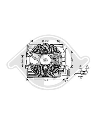 Ventola Condensatore climatizzatore BMW serie 5 (E39) 00-03 (Cod. D-DCL1005)