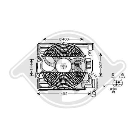 Ventola Condensatore climatizzatore BMW serie 5 (E39) 00-03 (Cod. D-DCL1005)