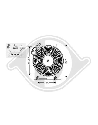 Ventola Condensatore climatizzatore Opel Astra G 97-04 (Cod. D-DCL1020)