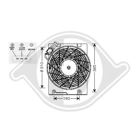 Ventola Condensatore climatizzatore Opel Astra G 97-04 (Cod. D-DCL1020)