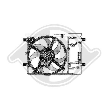 Ventola Raffreddamento motore Fiat Grande Punto 05-09 (Cod. D-DCL1087)