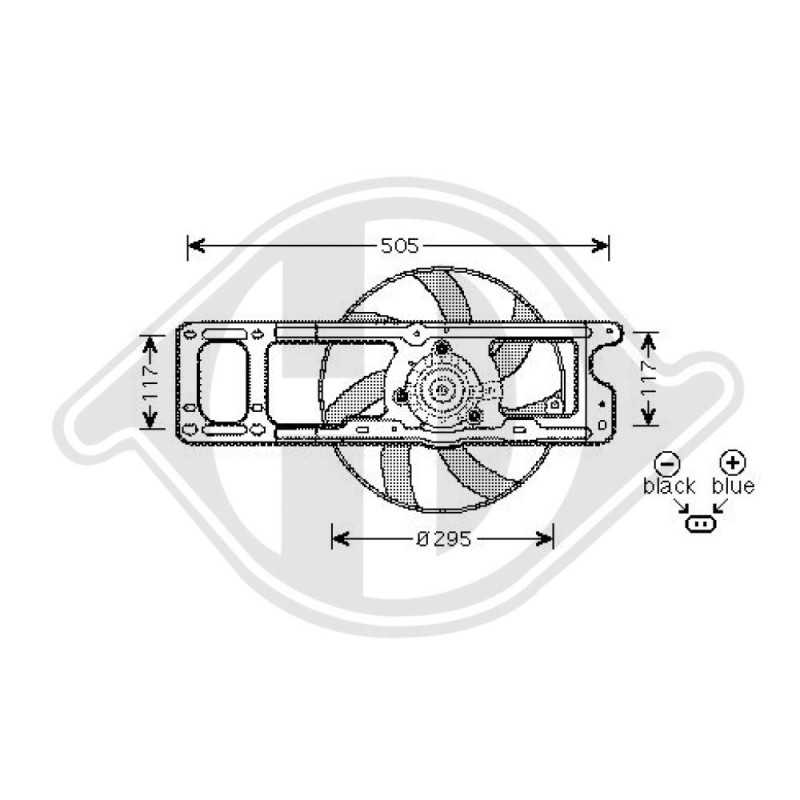 Ventola Raffreddamento motore Renault Clio 01-05 (Cod. D-DCL1184)