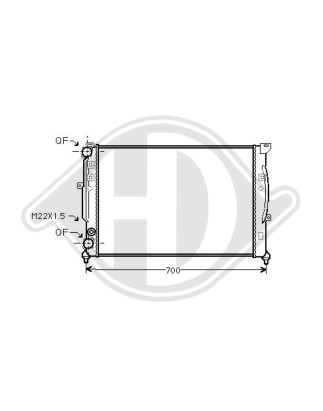 Radiatore Raffreddamento motore Audi A4 Berl/Avant(8D2) 94-98 (Cod. D-DCM1454)