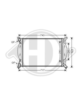 Radiatore Raffreddamento motore Audi A4 Berl/Avant(8E) 00-04 (Cod. D-DCM1466)