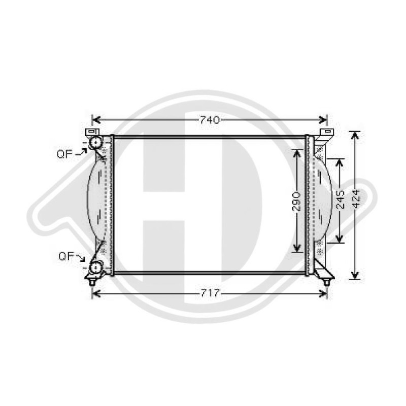 Radiatore Raffreddamento motore Audi A4 Berl/Avant(8E) 00-04 (Cod. D-DCM1466)