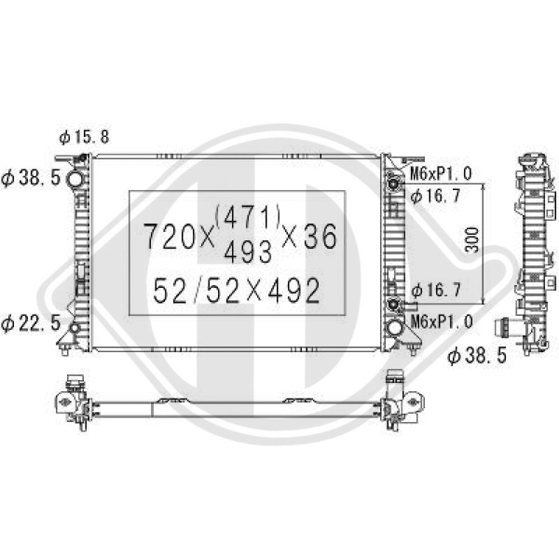 Radiatore Raffreddamento motore Audi A4 Berl/Avant(8K/8E) 07-11 (Cod. D-DCM1490) Radiatore Raffreddamento motore Audi A4 Berl/Avant(8K/8E) 07-11 (Cod. D-DCM1490)