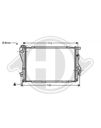 Radiatore Raffreddamento motore BMW serie 5 (E39) 00-03 (Cod. D-DCM1548)