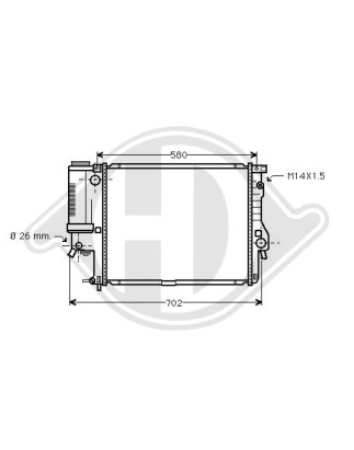 Radiatore Raffreddamento motore BMW serie 5 (E39) 00-03 (Cod. D-DCM1550)