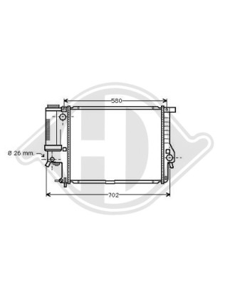 Radiatore Raffreddamento motore BMW serie 5 (E39) 00-03 (Cod. D-DCM1551)