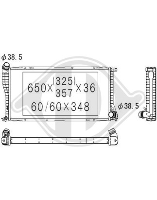 Radiatore Raffreddamento motore BMW serie 5 (E39) 00-03 (Cod. D-DCM1556)