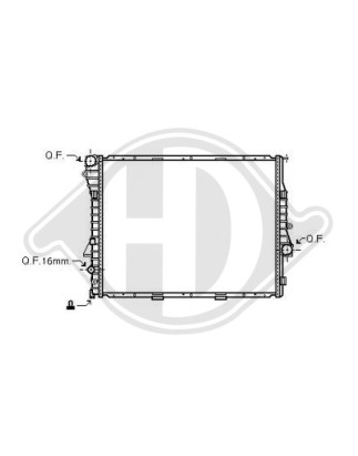 Radiatore Raffreddamento motore BMW X5 (E53) 99-03 (Cod. D-DCM1562)