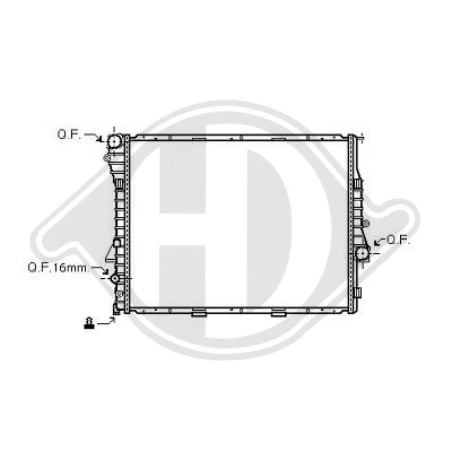 Radiatore Raffreddamento motore BMW X5 (E53) 99-03 (Cod. D-DCM1562)