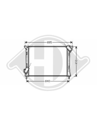 Radiatore Raffreddamento motore BMW Mini (R50/52/53) 01-06 (Cod. D-DCM1579)