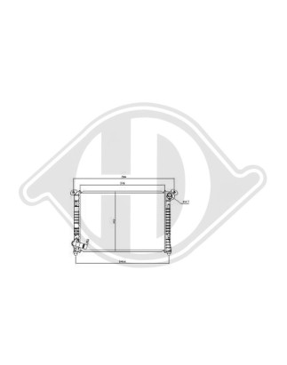 Radiatore Raffreddamento motore BMW Mini (R50/52/53) 01-06 (Cod. D-DCM1581)