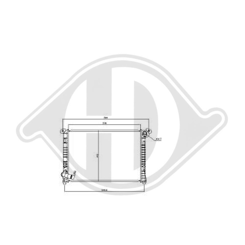 Radiatore Raffreddamento motore BMW Mini (R50/52/53) 01-06 (Cod. D-DCM1581)