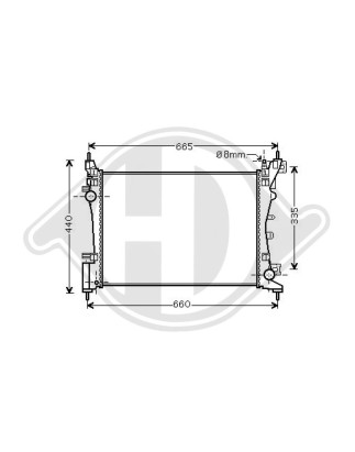 Radiatore Raffreddamento motore Citroen Nemo 08- (Cod. D-DCM1737)