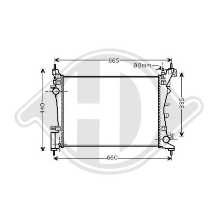 Radiatore Raffreddamento motore Citroen Nemo 08- (Cod. D-DCM1737)