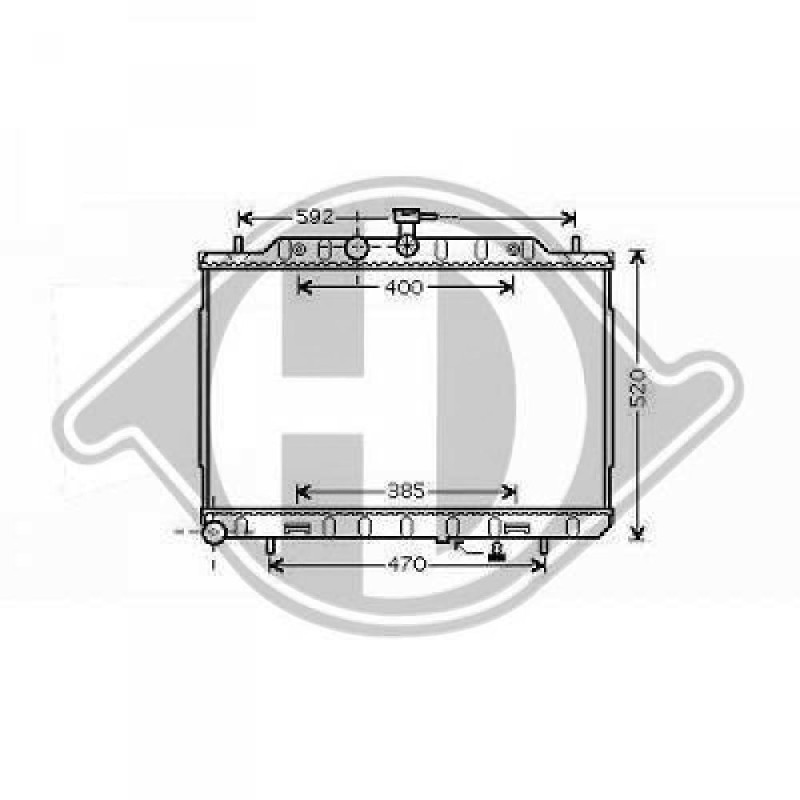 Radiatore Raffreddamento motore Nissan X-Trail (T31) 07-10 (Cod. D-DCM1863)