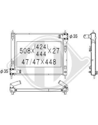 Radiatore Raffreddamento motore Nissan Juke 10-14 (Cod. D-DCM1880)