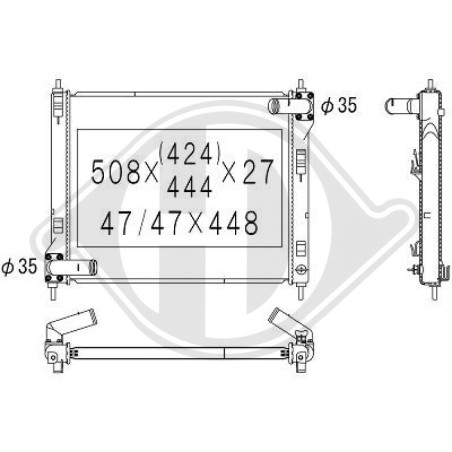 Radiatore Raffreddamento motore Nissan Juke 10-14 (Cod. D-DCM1880)