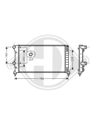 Radiatore Raffreddamento motore Fiat Doblo 01-05 (Cod. D-DCM1961)